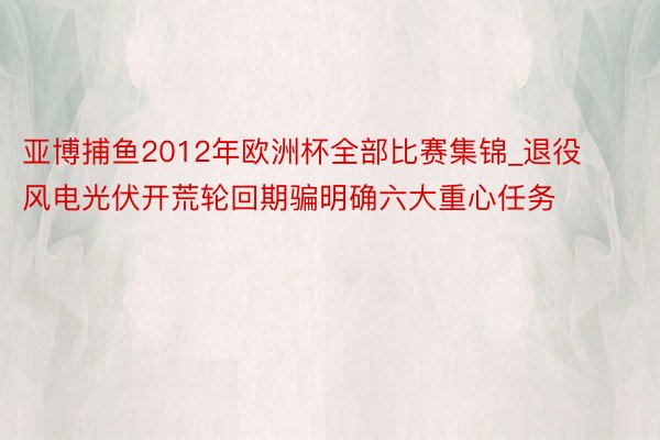 亚博捕鱼2012年欧洲杯全部比赛集锦_退役风电光伏开荒轮回期骗明确六大重心任务